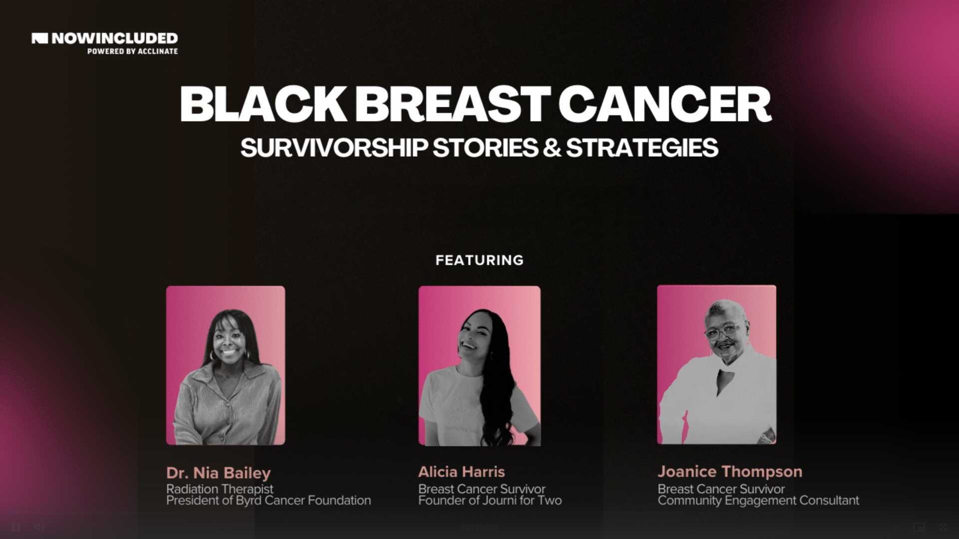 Breast Cancer Survivorship Stories in Black Women - NOWINCLUDED