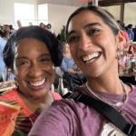 Two NOWINCLUDED community members taking a selfie at the Dallas Soul Food Festival