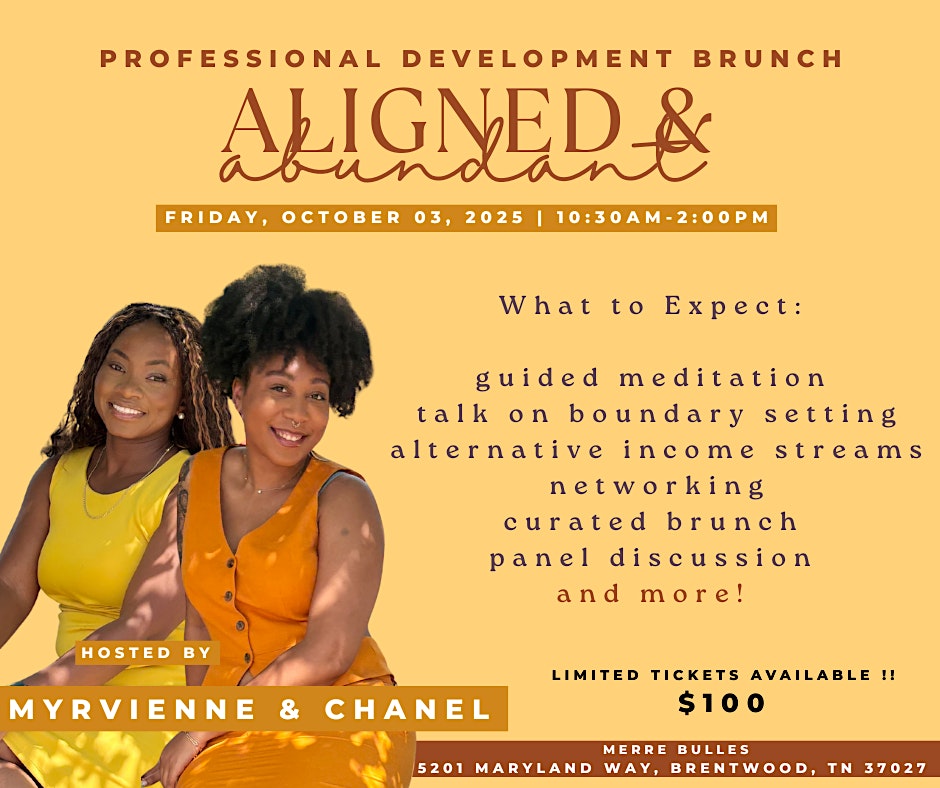 Aligned & Abundant A Brunch Gathering for Healers on the Rise