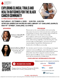 Exploring Clinical Trials and Health Outcomes For The Black Cancer Community-Oakland,Ca