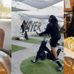 Image collage of Eriel and Michelle trying LA’s local food and workout spots