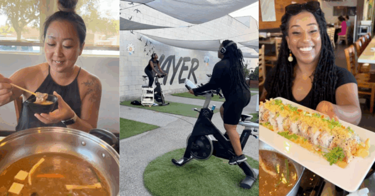 How to Talk to Family About Vaccines 1 Image collage of Eriel and Michelle trying LA’s local food and workout spots