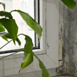 5 Warning Signs of Mold in Your Apartment 3 Close up of mold surrounding a window sill