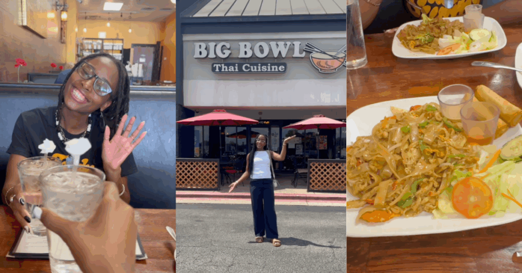 Image collage of Maci and Kiera trying Huntsville’s local food spots