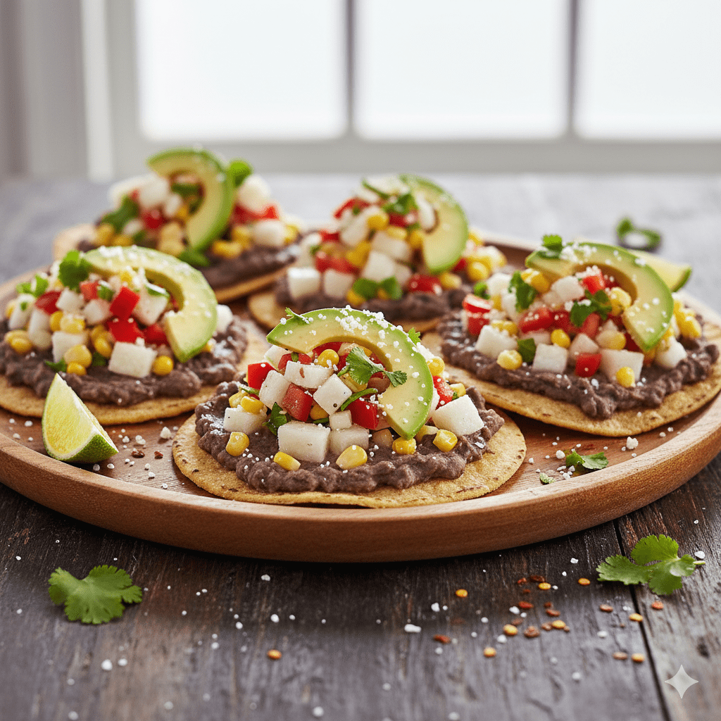 Black Bean & Jicama Tostadas