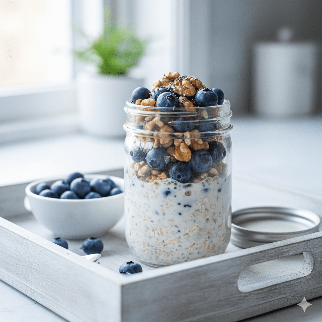 Blueberry & Walnut Overnight Oats