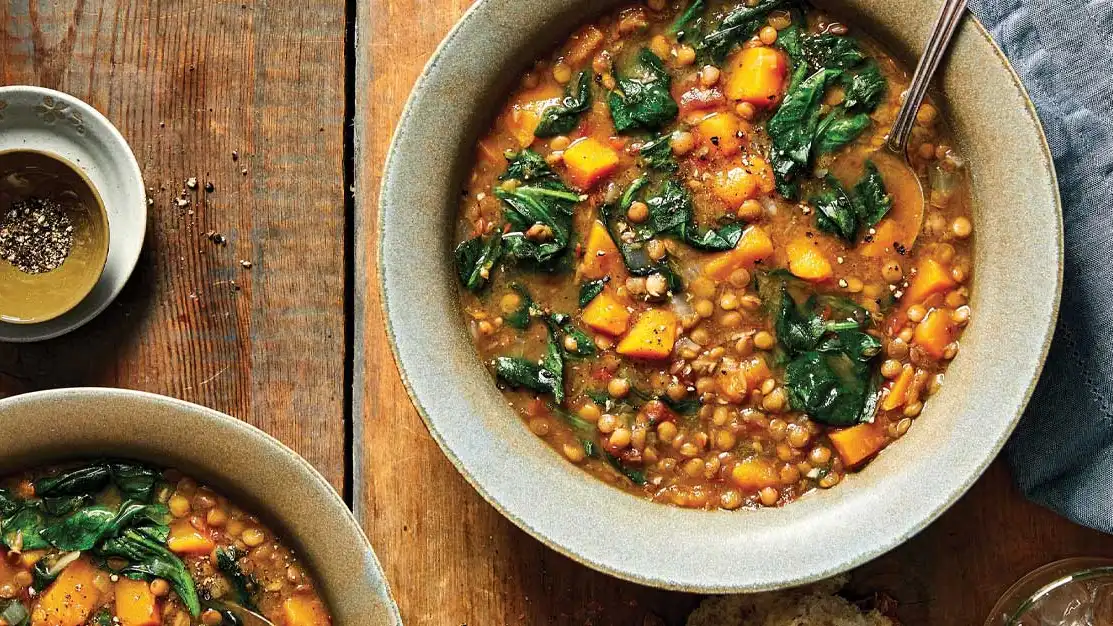Iron Rich Spinach Lentil Soup