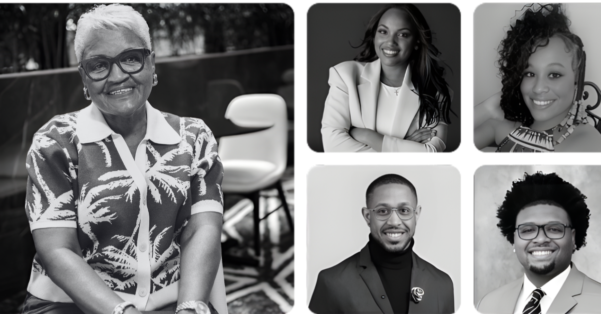 2026 NOW List honorees: Joanice Thompson, Dr. Zerita Buchanan, Alisha Moore, Coach Jordan McCann, and Preston Wrights.